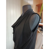 Tunika Alma - czarna z lejącym dekoltem typu woda